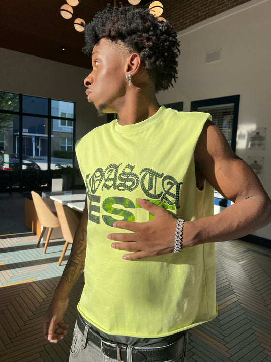 Sleeveless Boxy Fit T Shirt